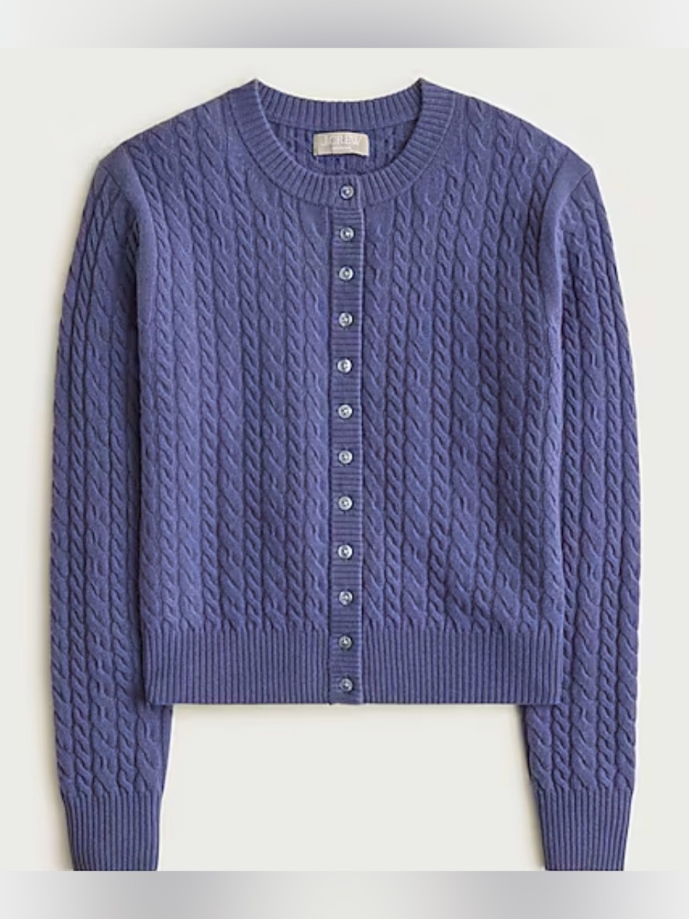 J.Crew Cashmere Cable Knit Cardigan, Size Small